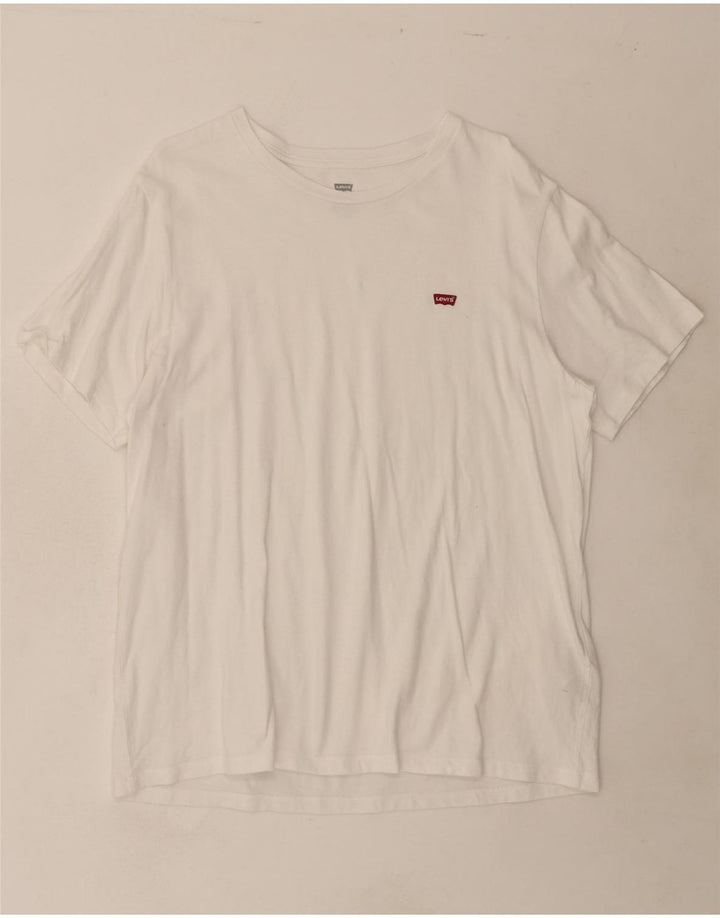 LEVI'S Mens Standard Fit T-Shirt Top XL White Cotton Vintage Levi's and Second-Hand Levi's from Messina Hembry 