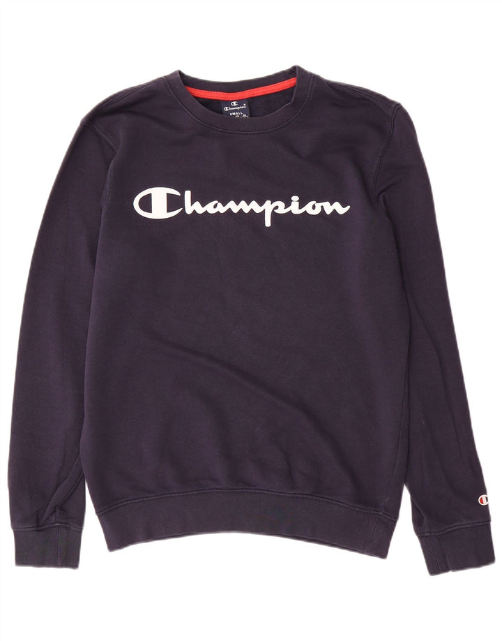 Champion Sudadera Gráfica para Hombre Jersey Pequeño Algodón Azul Marino