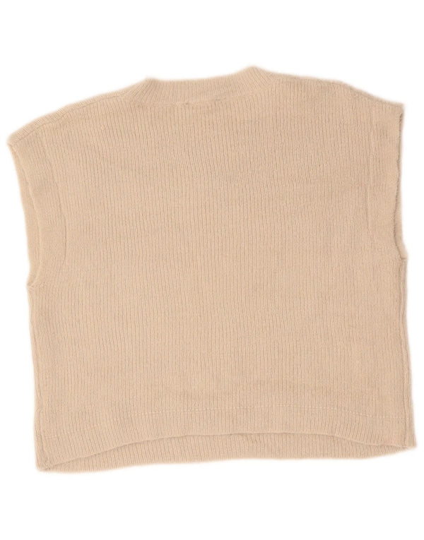 Zara Mujer Crop Vest Tank Top UK 46 Large Beige