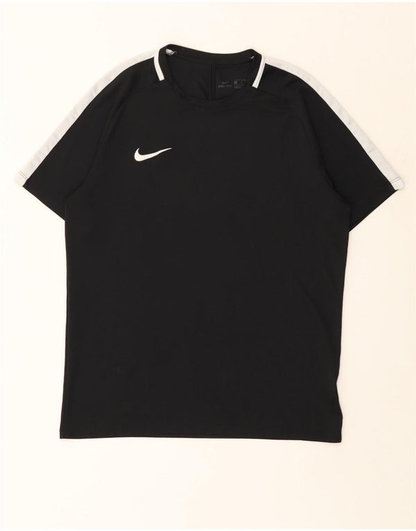 NIKE Camiseta Dri Fit para Mujer UK 40 Grande Negro Colorblock Poliéster