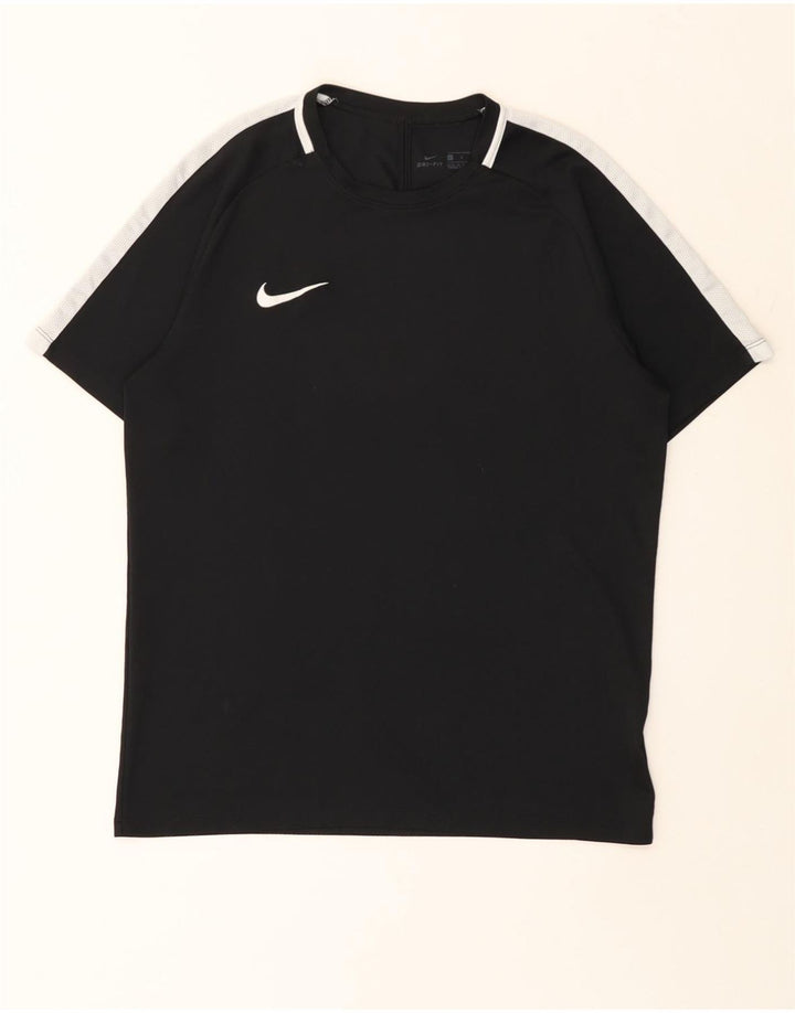 NIKE Camiseta Dri Fit para Mujer UK 40 Grande Negro Colorblock Poliéster