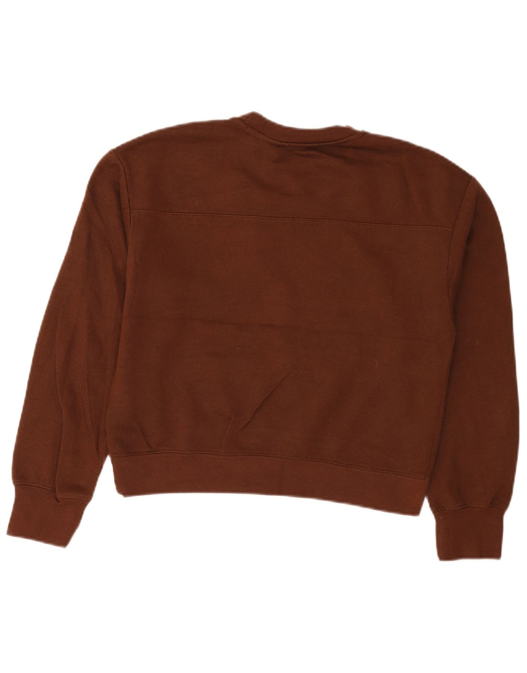 Zara Mujer Crop Sudadera Jumper UK 10 Small Marrón Poliéster