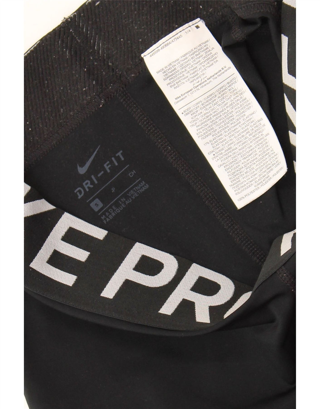 NIKE Pantalones cortos deportivos Dri Fit Graphic para mujer UK 8 Small Poliéster negro