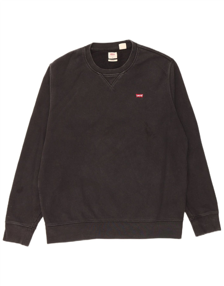 Levi's Sudadera De Corte Estándar Para Hombre Jersey De Algodón Negro Mediano