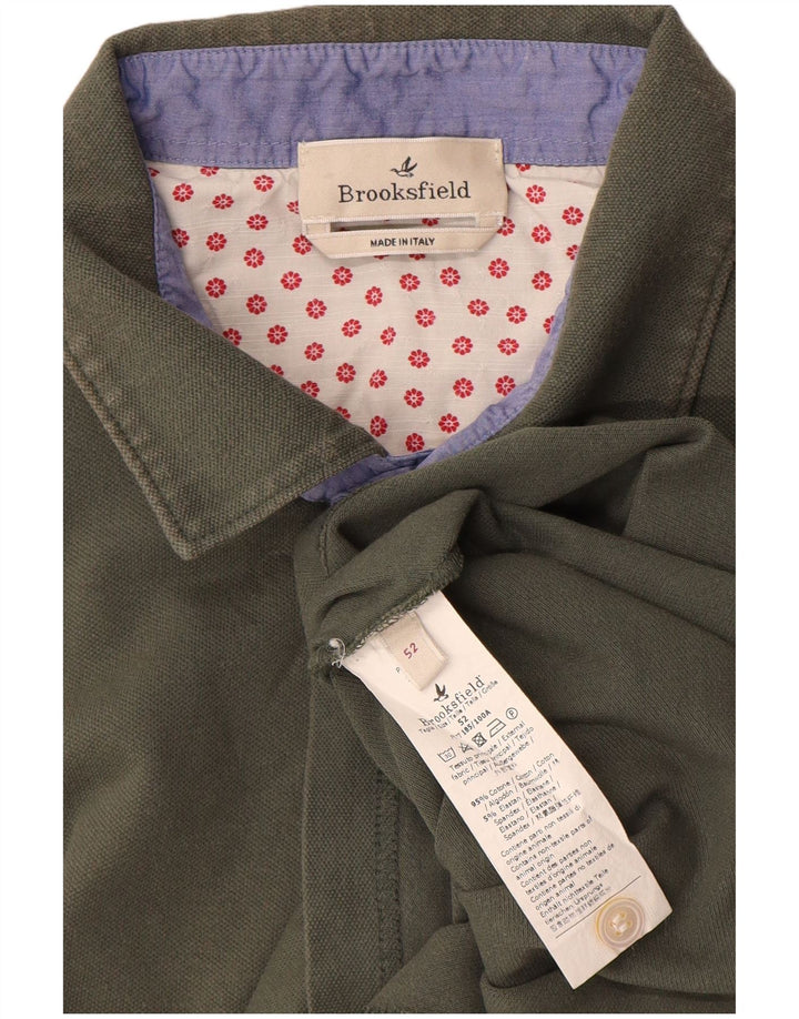 Brooksfield Polo para hombre IT 52 Grande Caqui Algodón