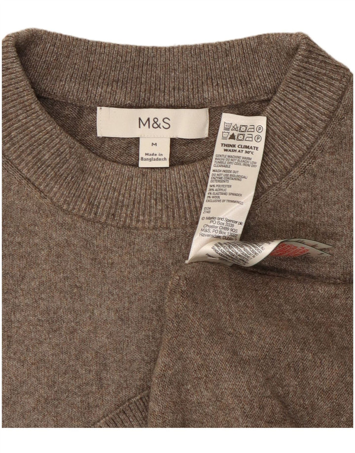 Marks & Spencer Suéter de cuello redondo para mujer UK 44 Gris medio