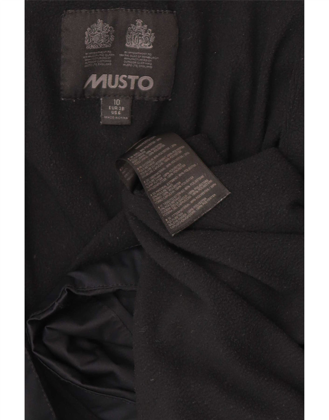 Musto Chaqueta Cortavientos Extragrande con Capucha para Mujer UK 10 Small Black