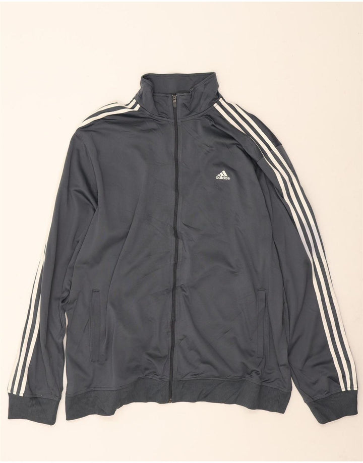 Adidas Mens Climalite Chándal Top Chaqueta 2XL Gris Poliéster