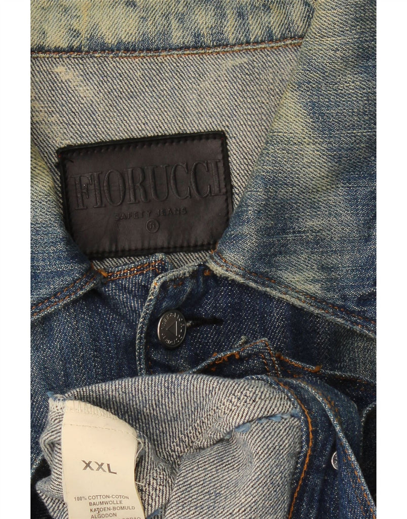 FIORUCCI Womens Denim Jacket UK 20 2XL Blue Cotton Vintage Fiorucci and Second-Hand Fiorucci from Messina Hembry 