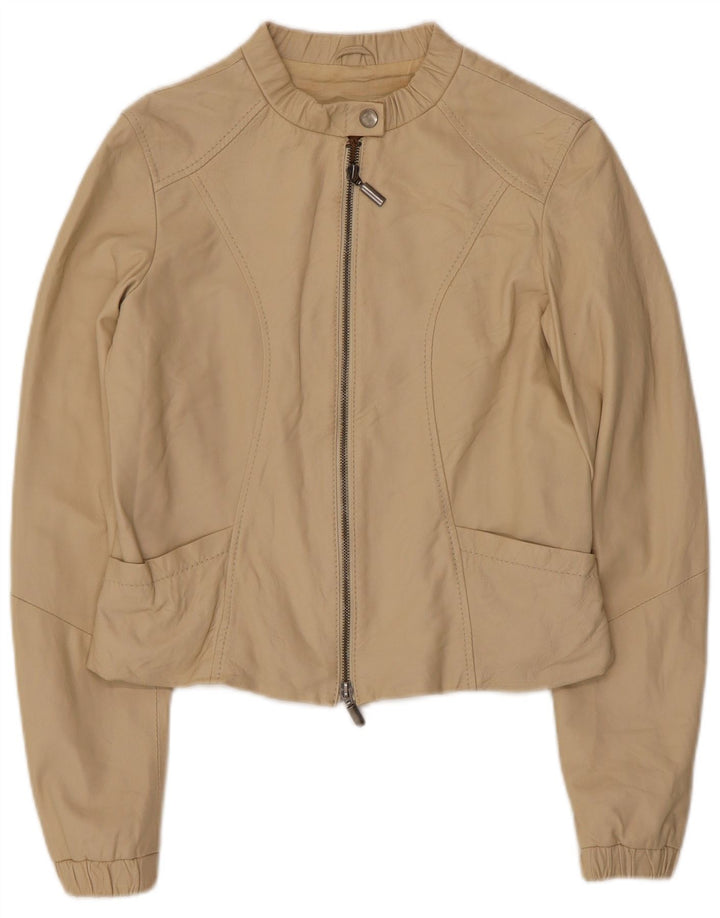 CONBIPEL Chaqueta de cuero para mujer IT 42 Cuero beige medio