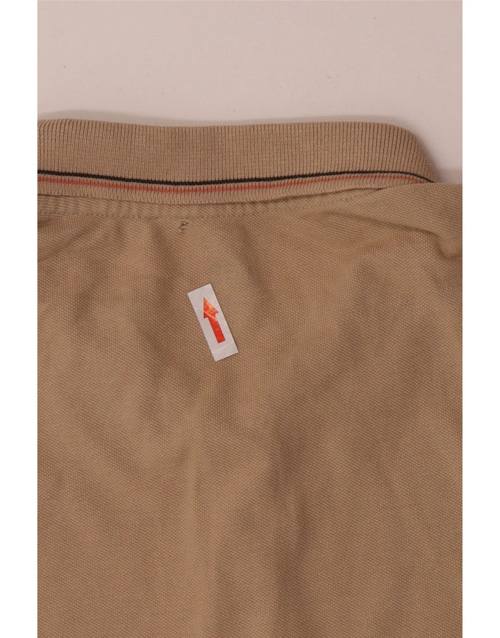 Polo Lee De Corte Regular Para Hombre De Algodón A Rayas Beige Grande