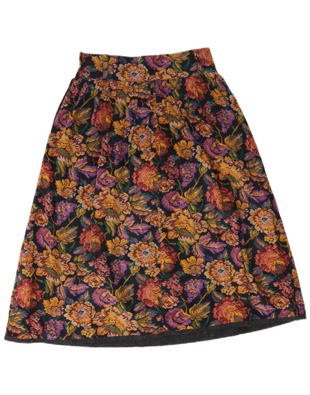 VINTAGE Falda acampanada para mujer W28 Mediana Multicolor Floral