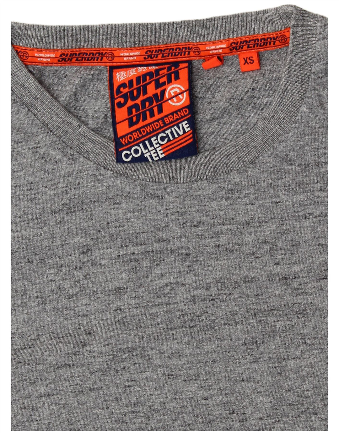 Superdry Camiseta para hombre Top XS Algodón moteado gris