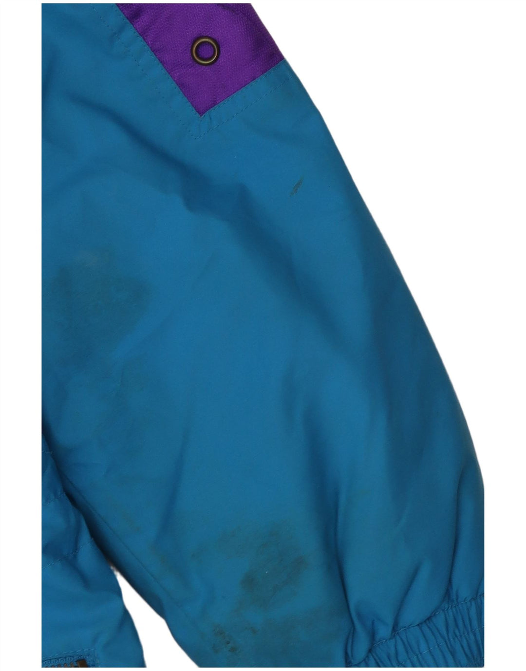 Chaqueta de esquí con capucha vintage para hombre Reino Unido 38 Poliéster color azul medio