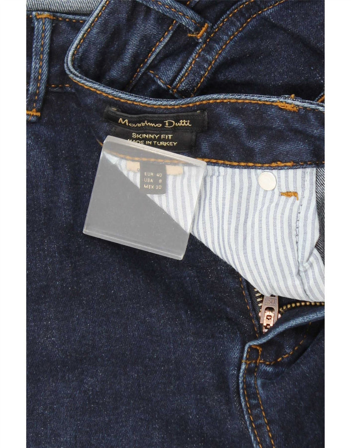 Massimo Dutti Vaqueros Pitillo Mujer EU 40 Medium W30 L29 Azul Marino