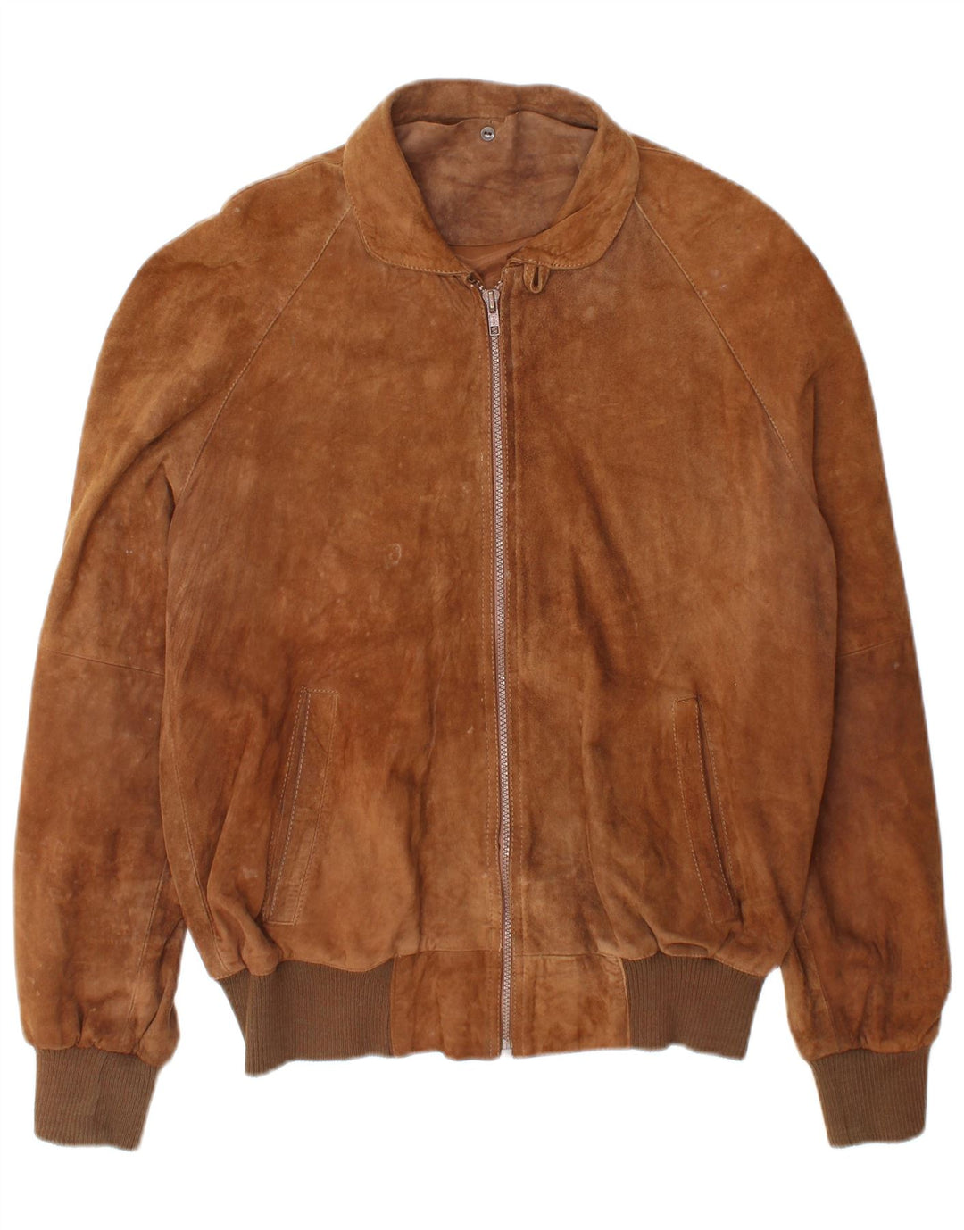 Vintage hombres ante bomber chaqueta IT 50 marrón grande