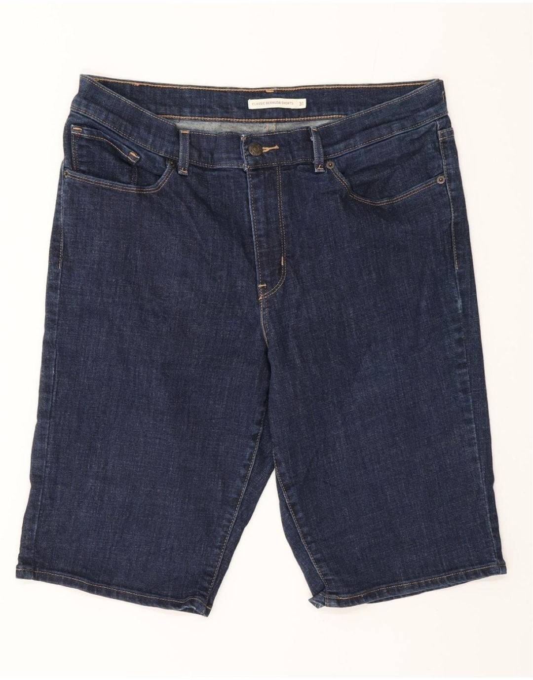 LEVI'S Bermudas clásicas de mezclilla para mujer W31 Algodón azul marino medio
