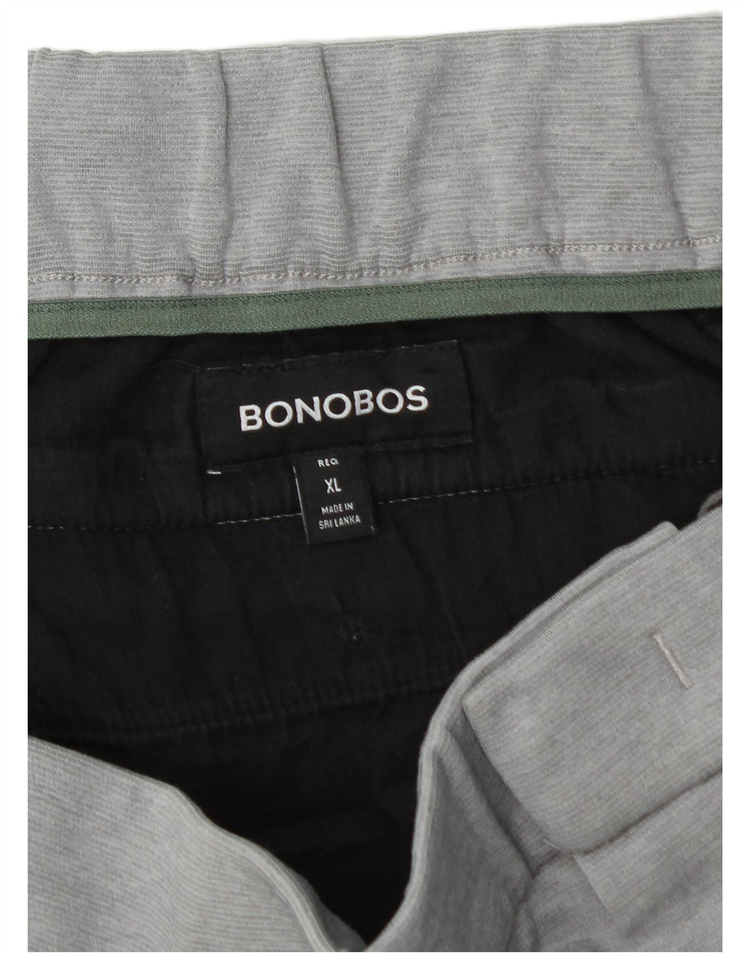 BONOBOS Pantalón Chino Slim para Hombre XL W40 L29 Poliéster Gris