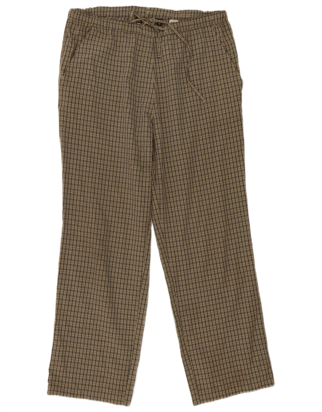 Pantalón Chino Recto Rohan Mujer Mediano W30 L30 Caqui Cuadros Poliéster