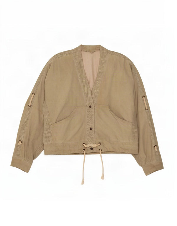 Lavorazione Artigianale Chaqueta de ante holgada para mujer IT 40 Small Green