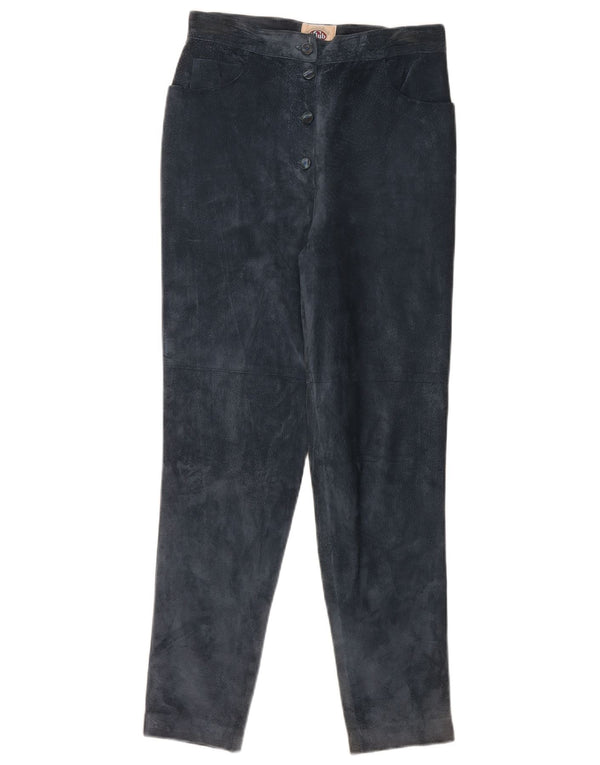Nazareno Gabrielli Pantalones cónicos para mujer IT 44 Medium W28 L30 Azul marino