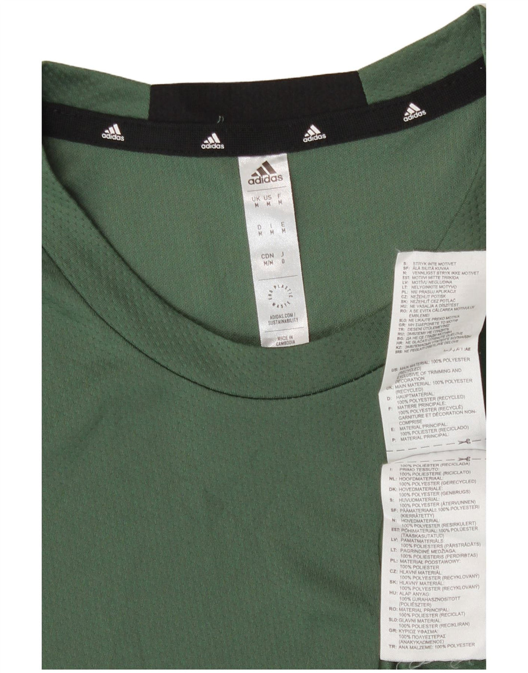 Adidas Hombre Aeroready Camiseta Top Poliéster Verde Medio