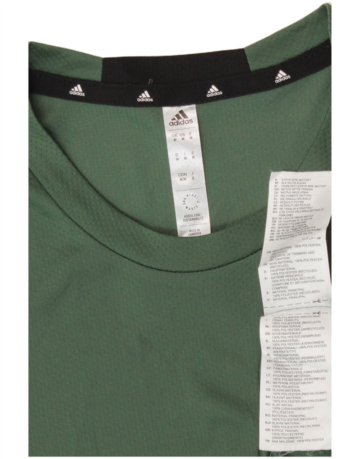 Adidas Hombre Aeroready Camiseta Top Poliéster Verde Medio