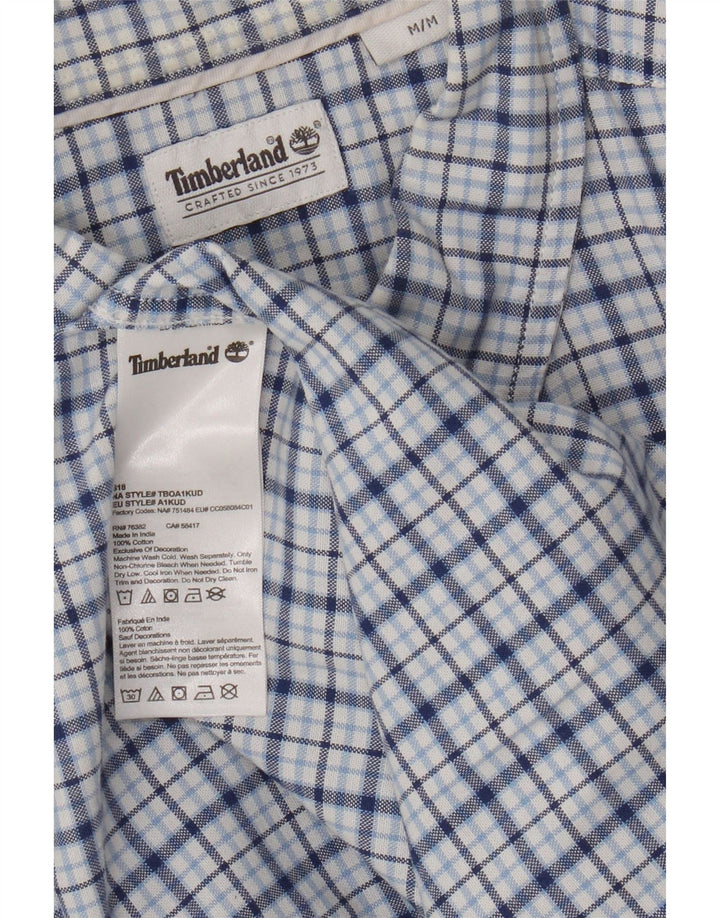 Camisa Timberland Hombre Algodón A Cuadros Azul Medio