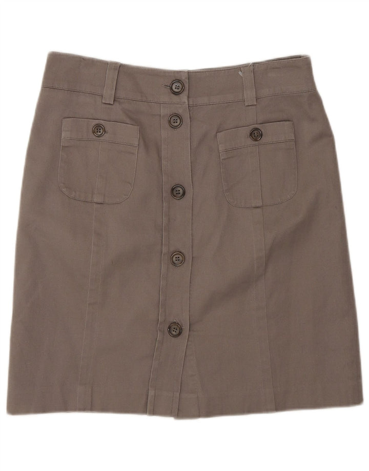Oasis Falda Midi Regular para Mujer US 10 Grande W30 Algodón Marrón