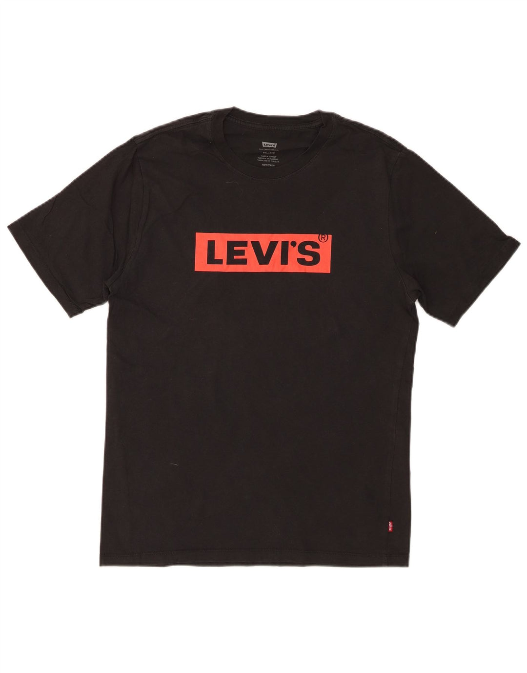 LEVI'S Camiseta gráfica de ajuste relajado para hombre Top XS Algodón negro