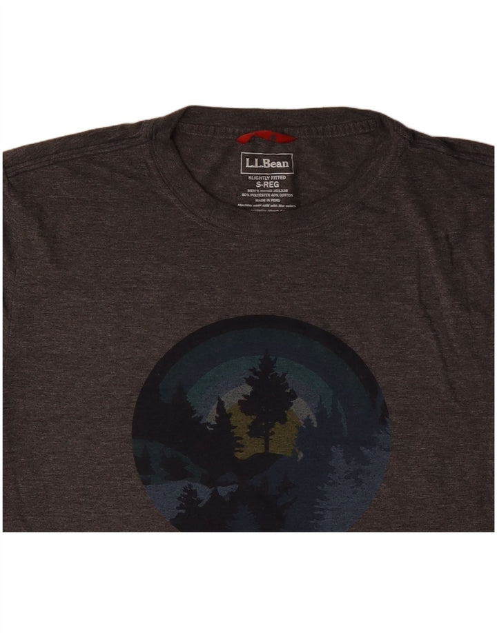 L.L.BEAN Camiseta gráfica ligeramente ajustada para hombre Top pequeño gris moteado