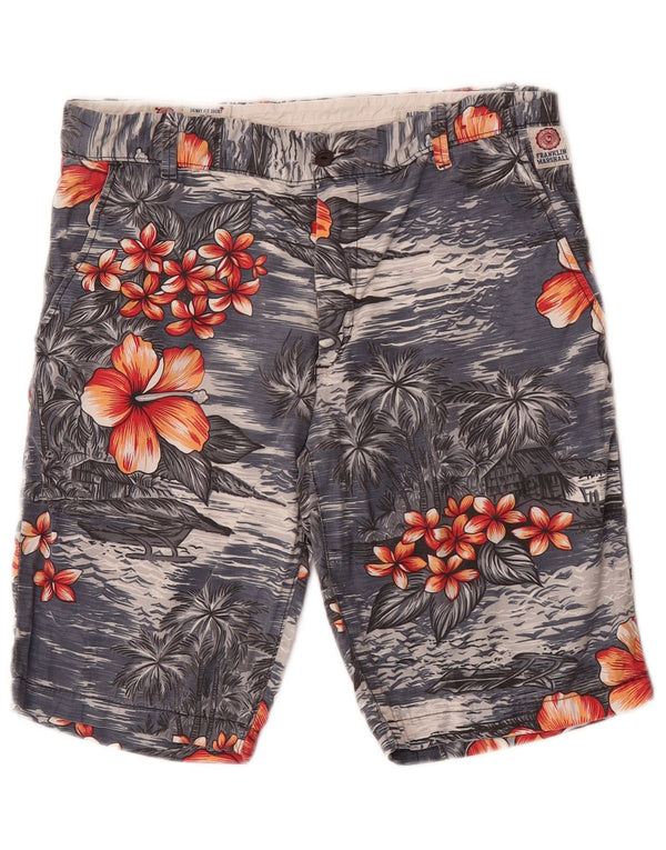 Franklin Marshall Mens Leo Chino Shorts W31 Medio Azul Marino Hawaiano