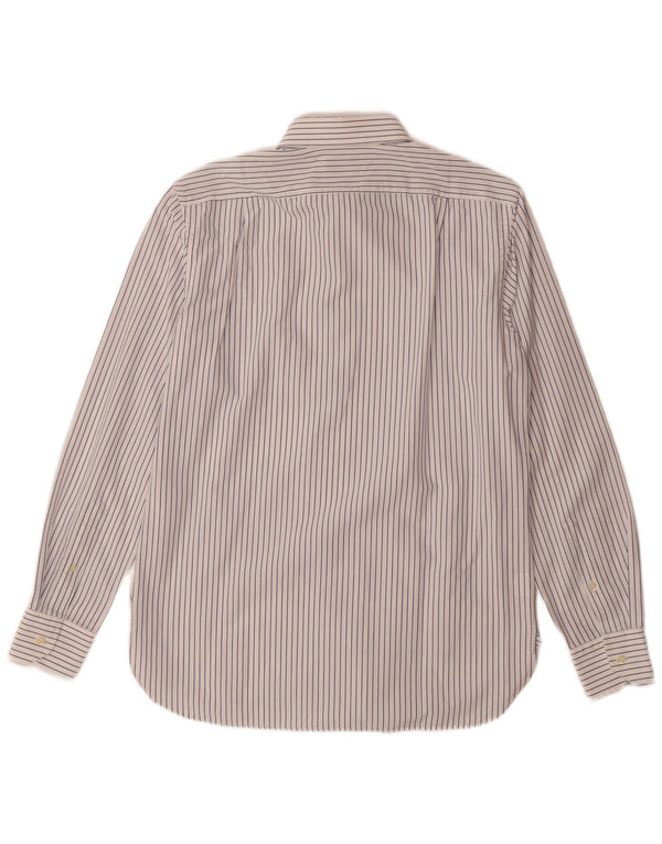 Boggi Camisa Milano a medida para hombre Talla 40 15 3/4 Mediana Raya blanca