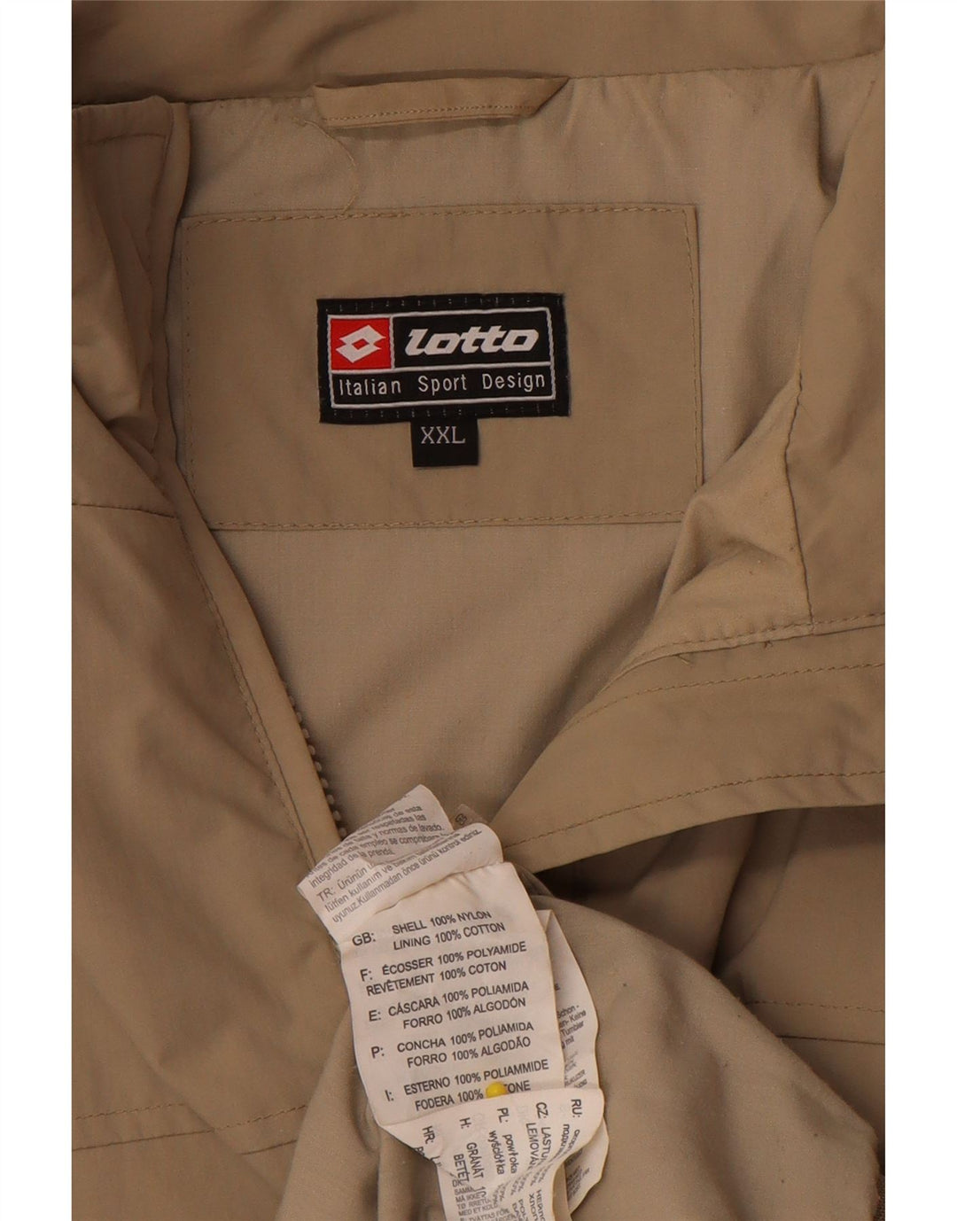 Lotto Chaqueta Bomber para Hombre UK 44 2XL Beige Nylon