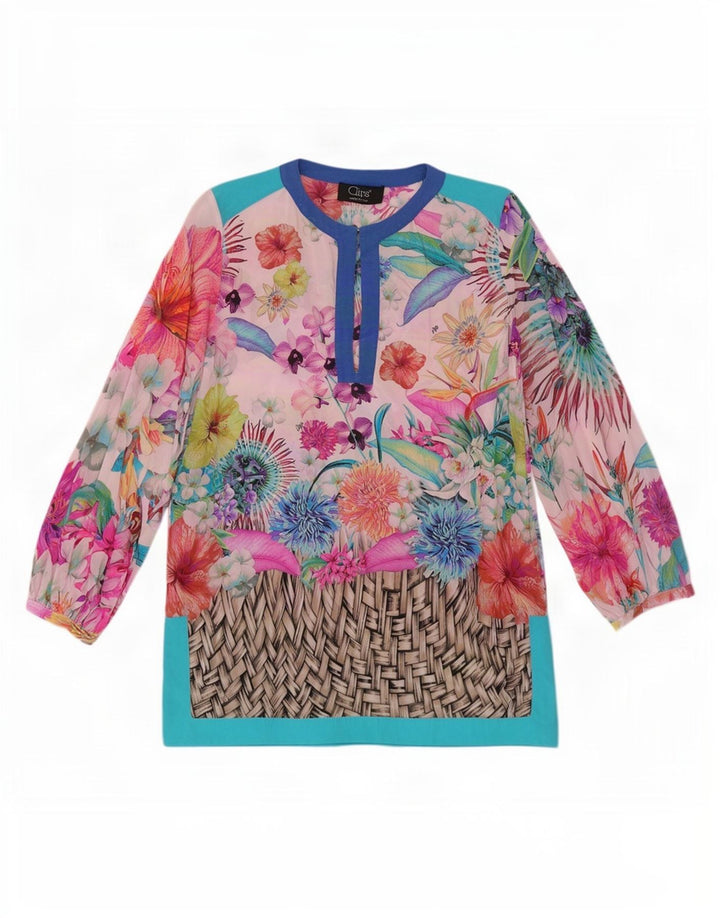 Blusa de playa de manga larga para mujer Clips IT 42 Medium Multicolor Floral