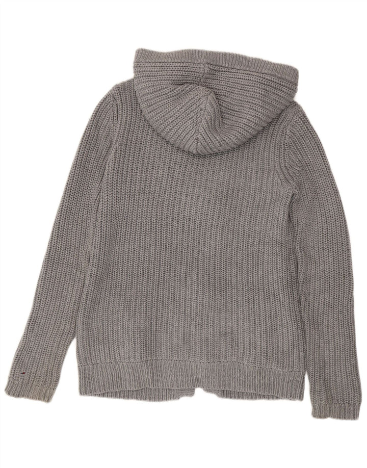 Tommy Hilfiger Suéter tipo cárdigan con capucha para hombre Algodón gris medio