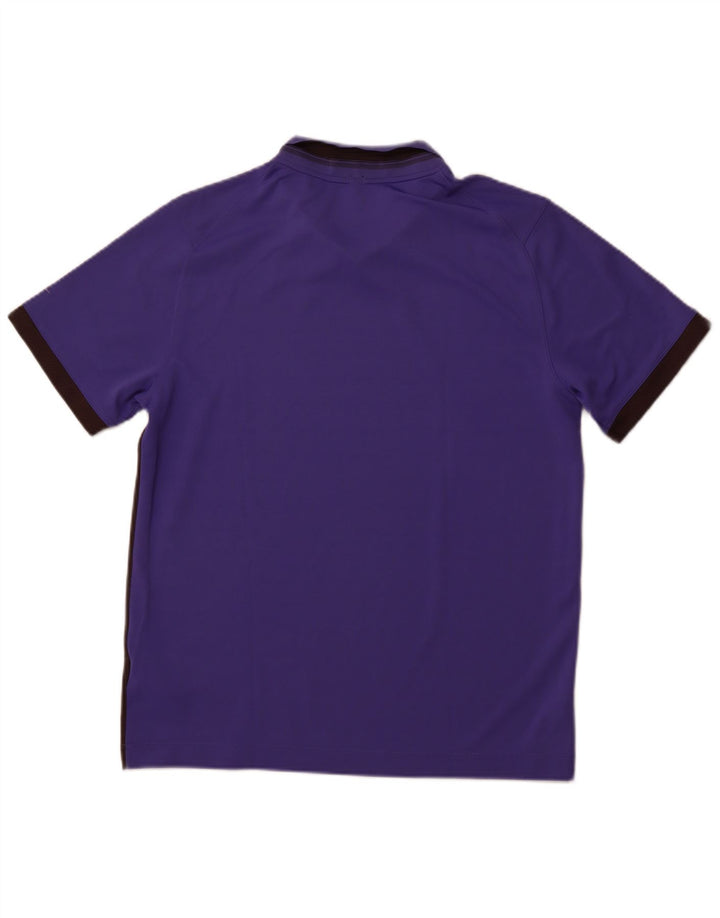 NIKE Polo Dri Fit para Hombre Poliéster Color Block Morado Medio
