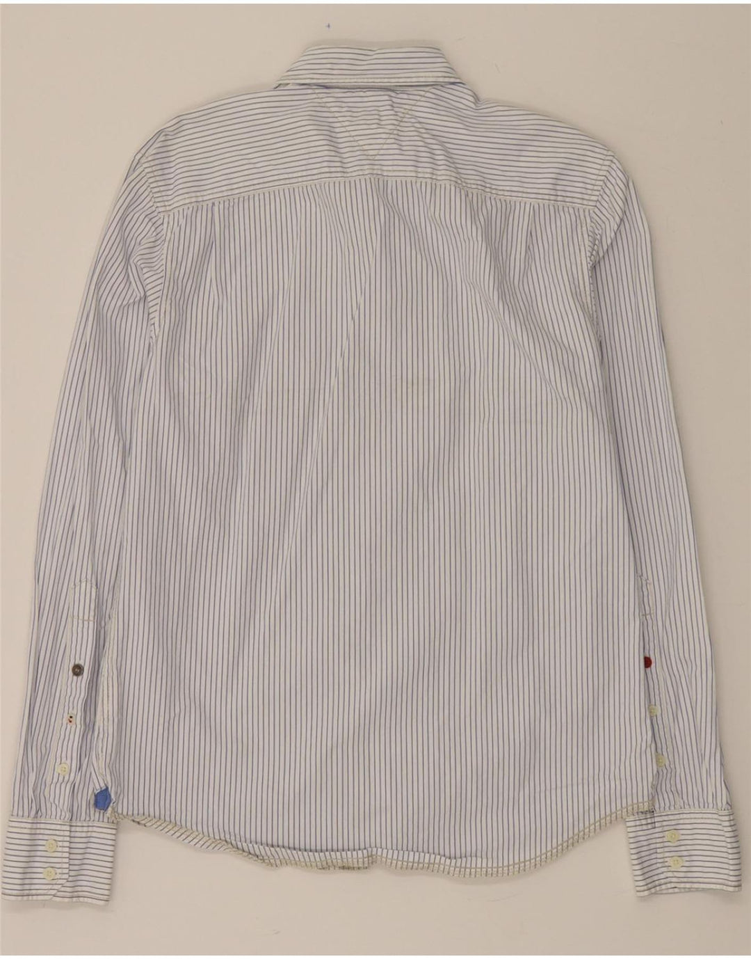 TOMMY HILFIGER Mens Shirt Medium Blue Striped Cotton Vintage Tommy Hilfiger and Second-Hand Tommy Hilfiger from Messina Hembry 