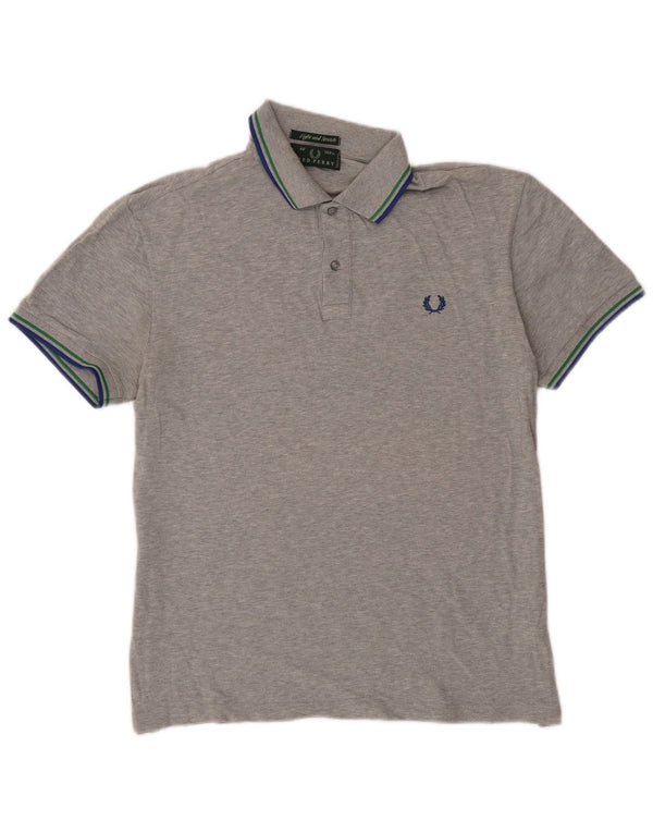 Fred Perry Polo Para Hombre De Algodón A Rayas Gris Grande