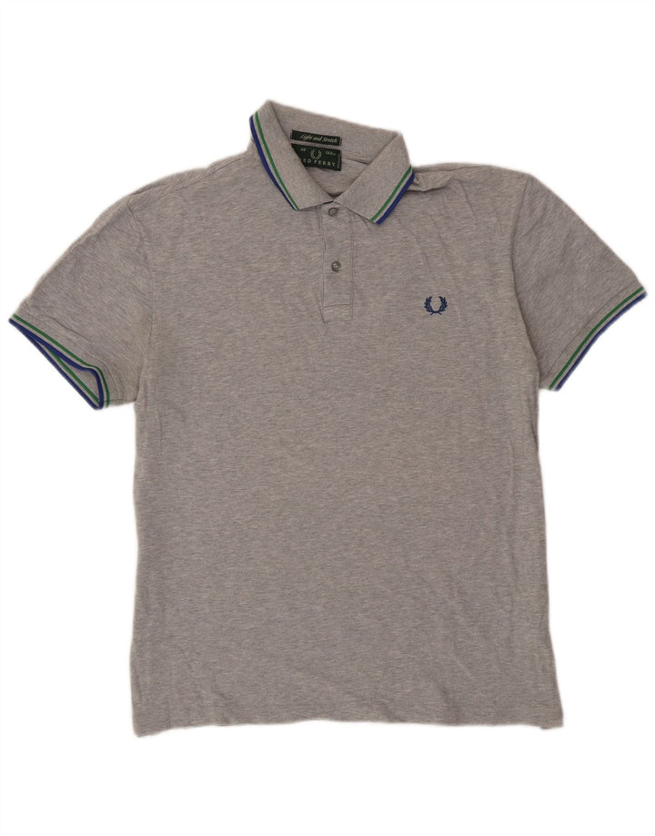 Fred Perry Polo Para Hombre De Algodón A Rayas Gris Grande