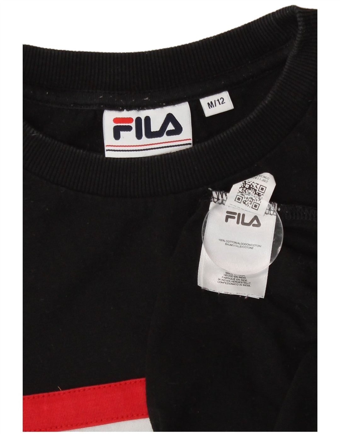 Fila Sudadera gráfica para mujer Jumper UK 12 Medium Black Colourblock