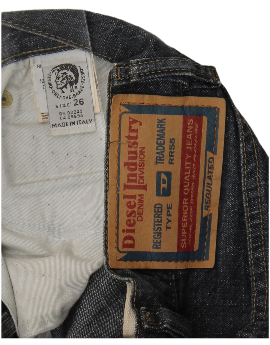 DIESEL Vaqueros Bootcut Mujer W26 L33 Algodón Azul Marino