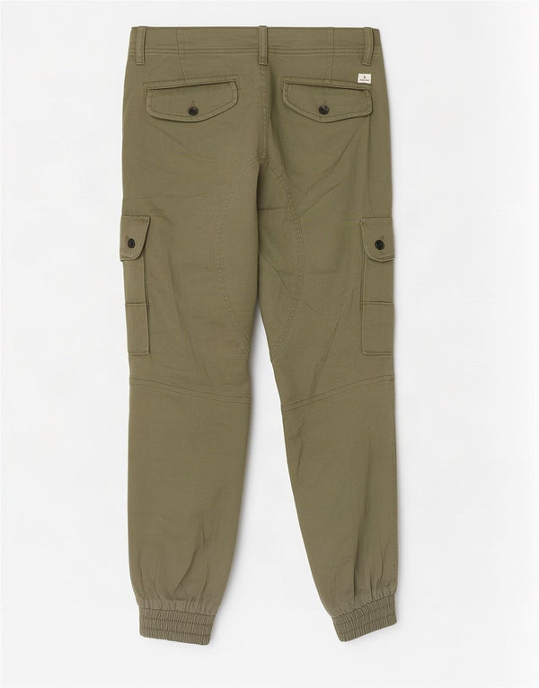 Jack & Jones Hombre Paul Tapered Joggers Pantalones Cargo W30 L26 Algodón Caqui