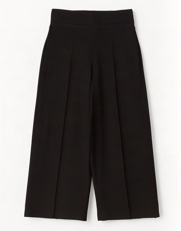 Zara Mujer Pantalones Cortos De Pierna Ancha Mediano W28 L25 Poliéster Negro