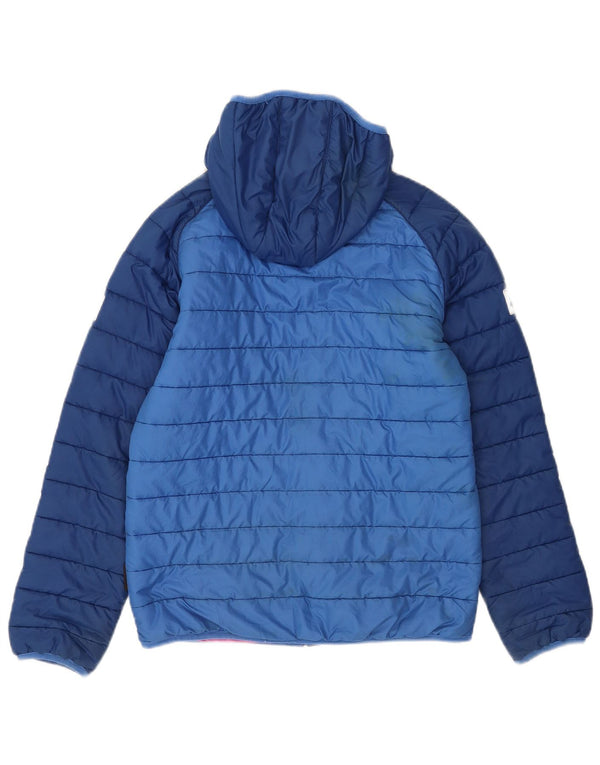 Jack Wolfskin Chaqueta acolchada con capucha para niña 13-14 años Azul Colorblock