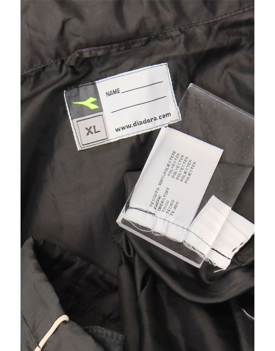 Diadora Hombre Chándal Top Chaqueta XL Negro Poliéster