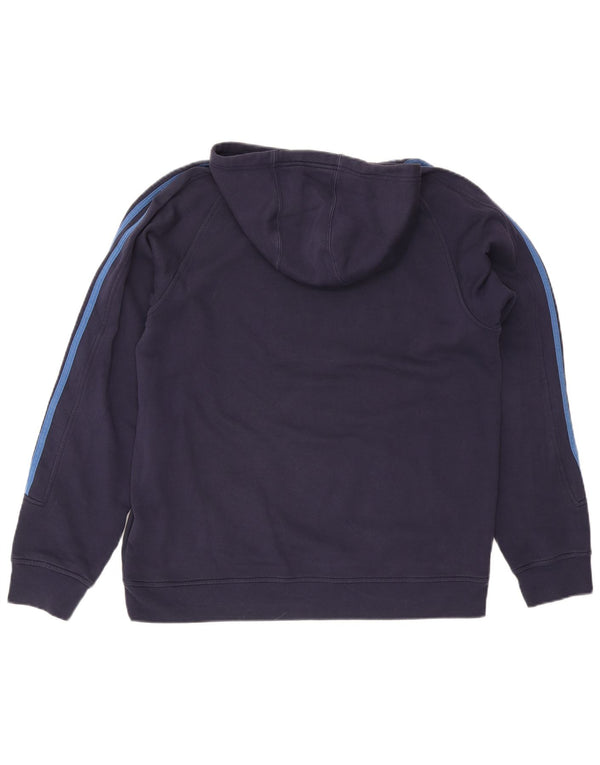 Adidas Hombre Graphic Sudadera con capucha Jumper Grande Azul Marino Algodón