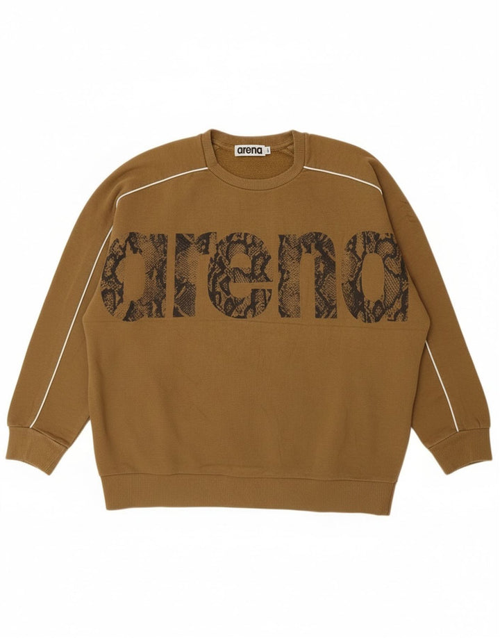 Arena Hombre Graphic Sudadera Jumper Large Khaki Algodón