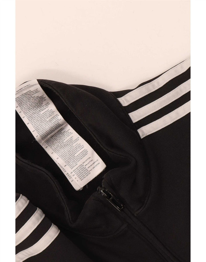 Adidas Hombre Chándal Top Chaqueta Pequeña Algodón Negro