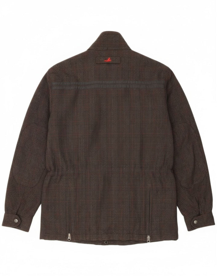 Chaqueta cortavientos para hombre Museum UK 40 Large Brown Houndstooth Cotton